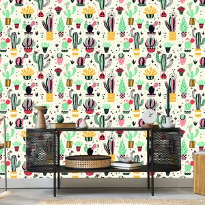 Papier Peint Pour Les Enfants - Cactus Style Scandinave – Image 5