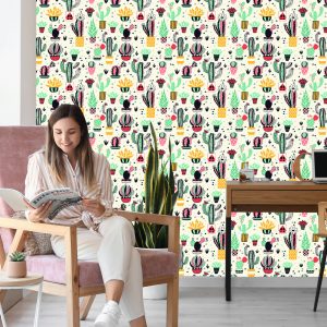 Papier Peint Pour Les Enfants - Cactus Style Scandinave – Image 7