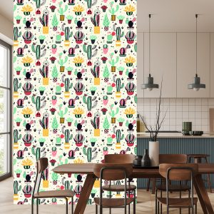 Papier Peint Pour Les Enfants - Cactus Style Scandinave – Image 4
