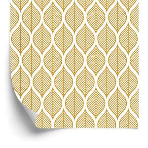 Papier Peint Rétro - Belles Feuilles Géométriques – Image 2