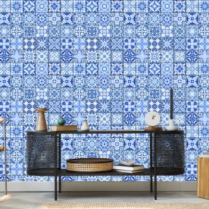 Papier Peint Belle Mosaïque Orientale Bleue – Image 5