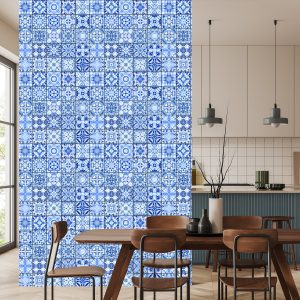 Papier Peint Belle Mosaïque Orientale Bleue – Image 4