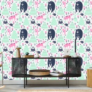 Papier Peint Pour Les Enfants - Animaux De La Forêt – Image 5