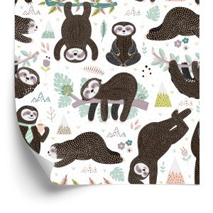 Papier Peint Pour Les Enfants - Paresseux Endormis – Image 2