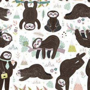Papier Peint Pour Les Enfants - Paresseux Endormis – Image 1