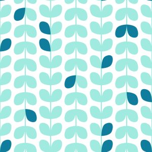 Papier Peint Feuilles Turquoise De Style Scandinave – Image 1