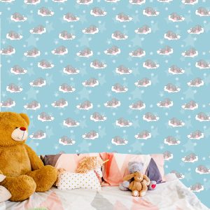 Papier Peint Pour Les Enfants - Éléphants Endormis Dans Les Nuages – Image 6