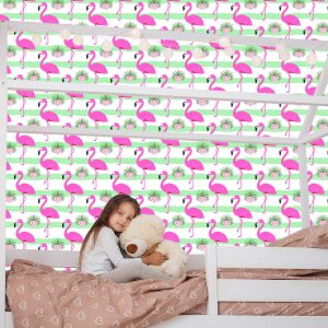 Papier Peint Pour Les Enfants - Flamants Roses – Image 7