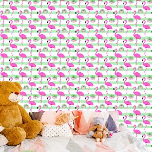 Papier Peint Pour Les Enfants - Flamants Roses – Image 6