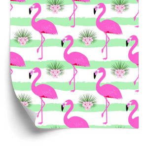 Papier Peint Pour Les Enfants - Flamants Roses – Image 2