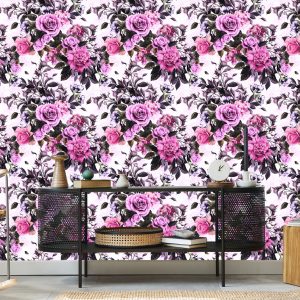 Papier Peint Fleurs - Roses Et Pivoines – Image 5