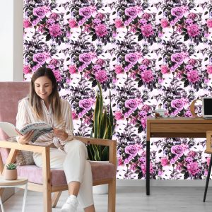 Papier Peint Fleurs - Roses Et Pivoines – Image 7