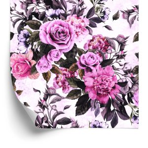 Papier Peint Fleurs - Roses Et Pivoines – Image 2