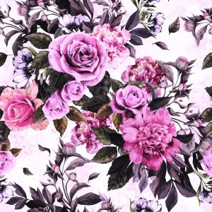 Papier Peint Fleurs - Roses Et Pivoines – Image 1
