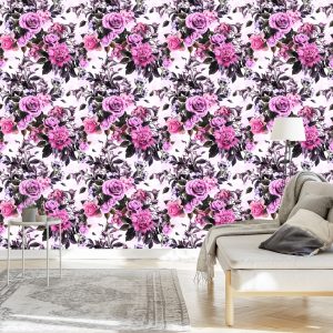 Papier Peint Fleurs - Roses Et Pivoines – Image 3