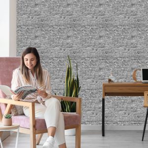 Papier Peint Mur De Briques Grises – Image 7