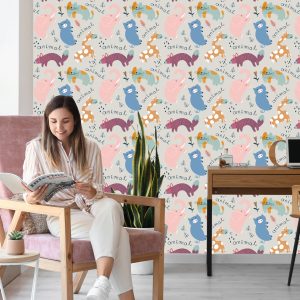 Papier Peint Pour Les Enfants - Joyeux Animaux Colorés – Image 7