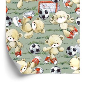 Papier Peint Pour Les Enfants - Adorables Nounours - Footballeurs – Image 2