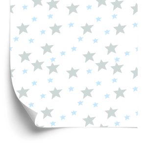 Papier Peint Pour Enfants - Etoiles Grises Et Bleues – Image 2