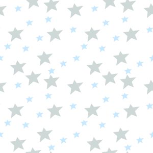 Papier Peint Pour Enfants - Etoiles Grises Et Bleues – Image 1