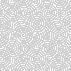 Papier Peint Rétro - Gris Tourbillonnant - Spirales Blanches – Image 1