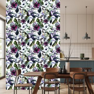 Papier Peint Feuilles De Fleurs Tropicales – Image 4