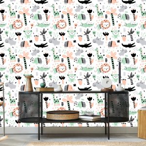 Papier Peint Pour Les Enfants - Animaux De La Jungle – Image 5