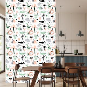 Papier Peint Pour Les Enfants - Animaux De La Jungle – Image 4