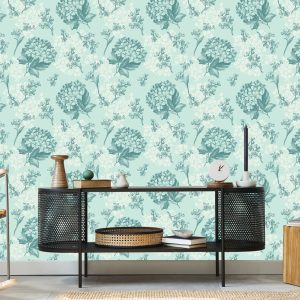 Papier Peint Motif Rétro Floral Délicat – Image 5