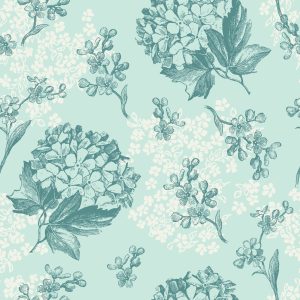 Papier Peint Motif Rétro Floral Délicat – Image 1