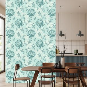 Papier Peint Motif Rétro Floral Délicat – Image 4