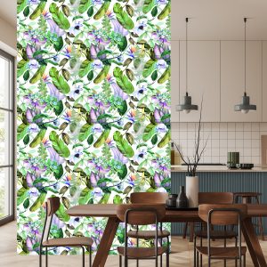 Papier Peint Feuilles Tropicales, Fleurs – Image 4