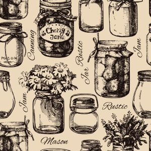 Papier Peint Pour Les Pots De Cuisine Comme Esquissé – Image 1