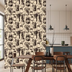 Papier Peint Pour Les Pots De Cuisine Comme Esquissé – Image 4