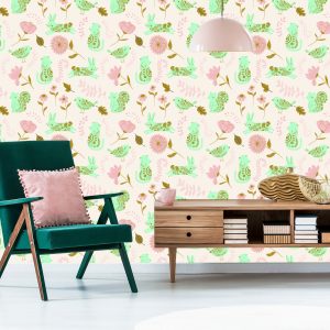Papier Peint Pour Les Enfants - Animaux Colorés Dans Le Jardin – Image 6