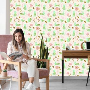 Papier Peint Pour Les Enfants - Animaux Colorés Dans Le Jardin – Image 7