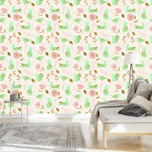 Papier Peint Pour Les Enfants - Animaux Colorés Dans Le Jardin – Image 3