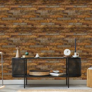 Papier Peint Planches De Bois Horizontales Rustiques – Image 5