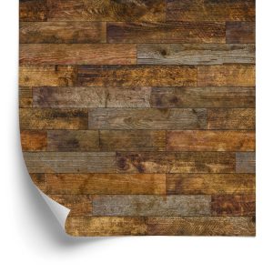 Papier Peint Planches De Bois Horizontales Rustiques – Image 2