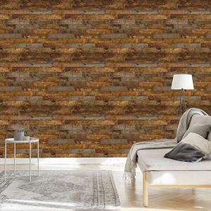 Papier Peint Planches De Bois Horizontales Rustiques – Image 3