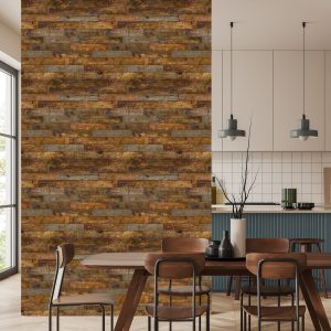 Papier Peint Planches De Bois Horizontales Rustiques – Image 4