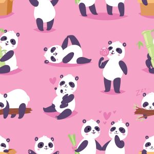 Papier Peint Pour Les Enfants - Happy Pandas – Image 1