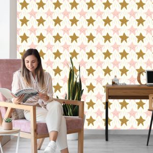 Papier Peint Pour Les Enfants - Jolies Étoiles Souriantes – Image 7