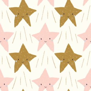 Papier Peint Pour Les Enfants - Jolies Étoiles Souriantes – Image 1
