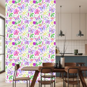 Papier Peint Pour Les Enfants - Papillons Dans Le Pré – Image 4
