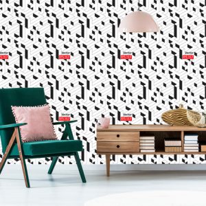 Papier Peint Motif Géométrique Noir Et Blanc – Image 6