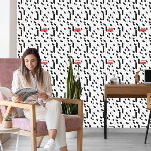 Papier Peint Motif Géométrique Noir Et Blanc – Image 7