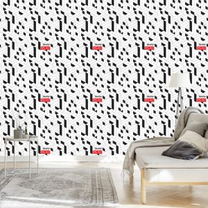 Papier Peint Motif Géométrique Noir Et Blanc – Image 3