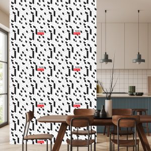 Papier Peint Motif Géométrique Noir Et Blanc – Image 4