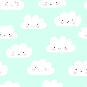 Papier Peint Pour Les Enfants - Happy Clouds – Image 1